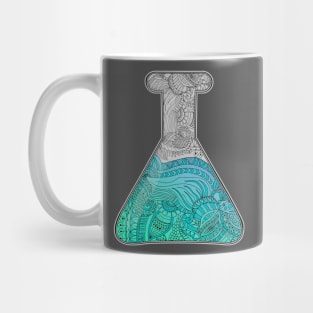 Zentangle textured laboratory test tube Mug